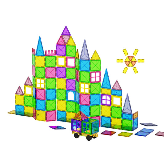Keezi 60-Piece Magnetic Building Tiles - Creativity Unleashed for Kids