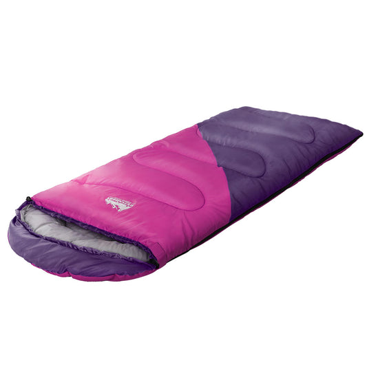 Weisshorn Kids Thermal Sleeping Bag | Pink 172cm | Perfect for Camping & Hiking