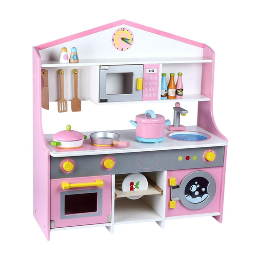 Wooden Kitchen Playset for Kids by EKKIO - Durable & Eco-Friendly in Violet
