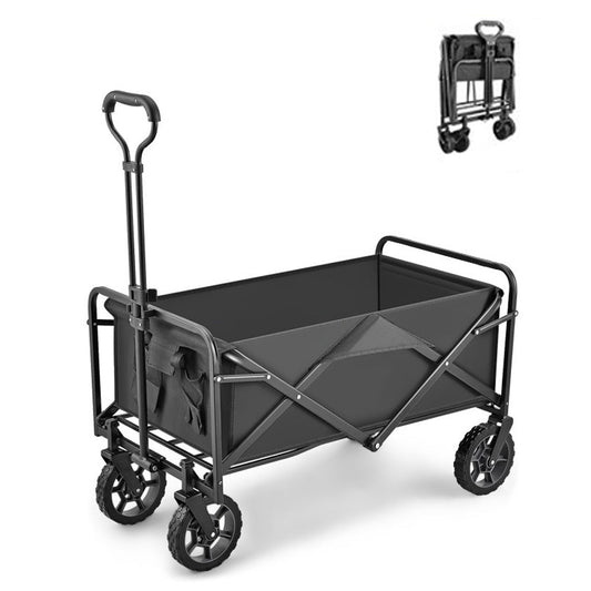 Compact Family Beach Wagon Cart - 5 Inch Wheels, Foldable & All-Terrain