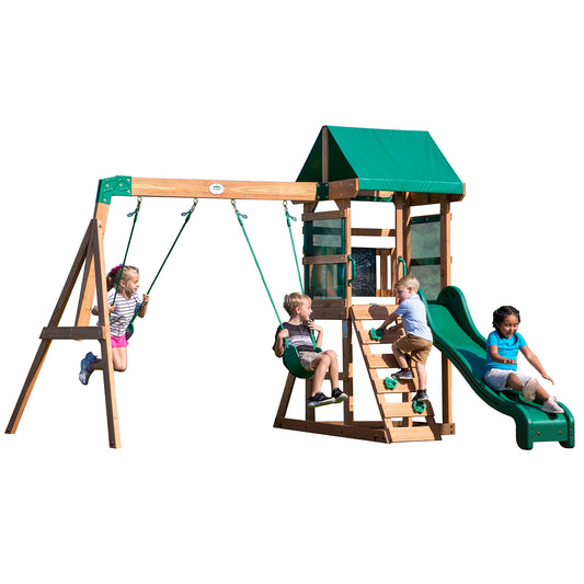 Backyard Discovery Buckley Hill Play Centre - Compact Outdoor Playset for Kids