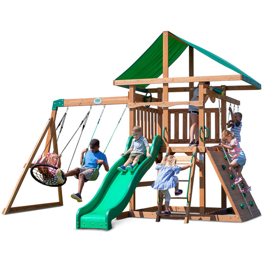 Backyard Discovery Grayson Peak Play Centre - Multi-Activity Outdoor Playground for Kids