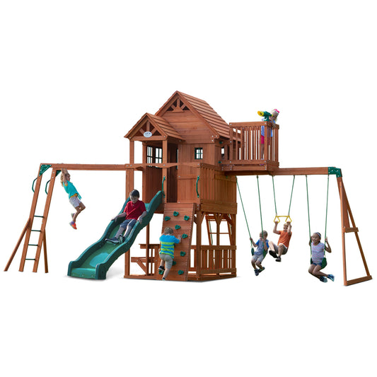 Backyard Discovery Skyfort II Play Centre - Ultimate Wooden Castle Playset for Kids