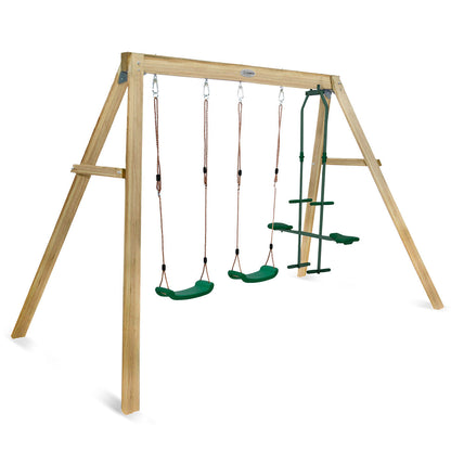 Lifespan Kids Forde 2 Double Swing & Glider Set - Timber Frame